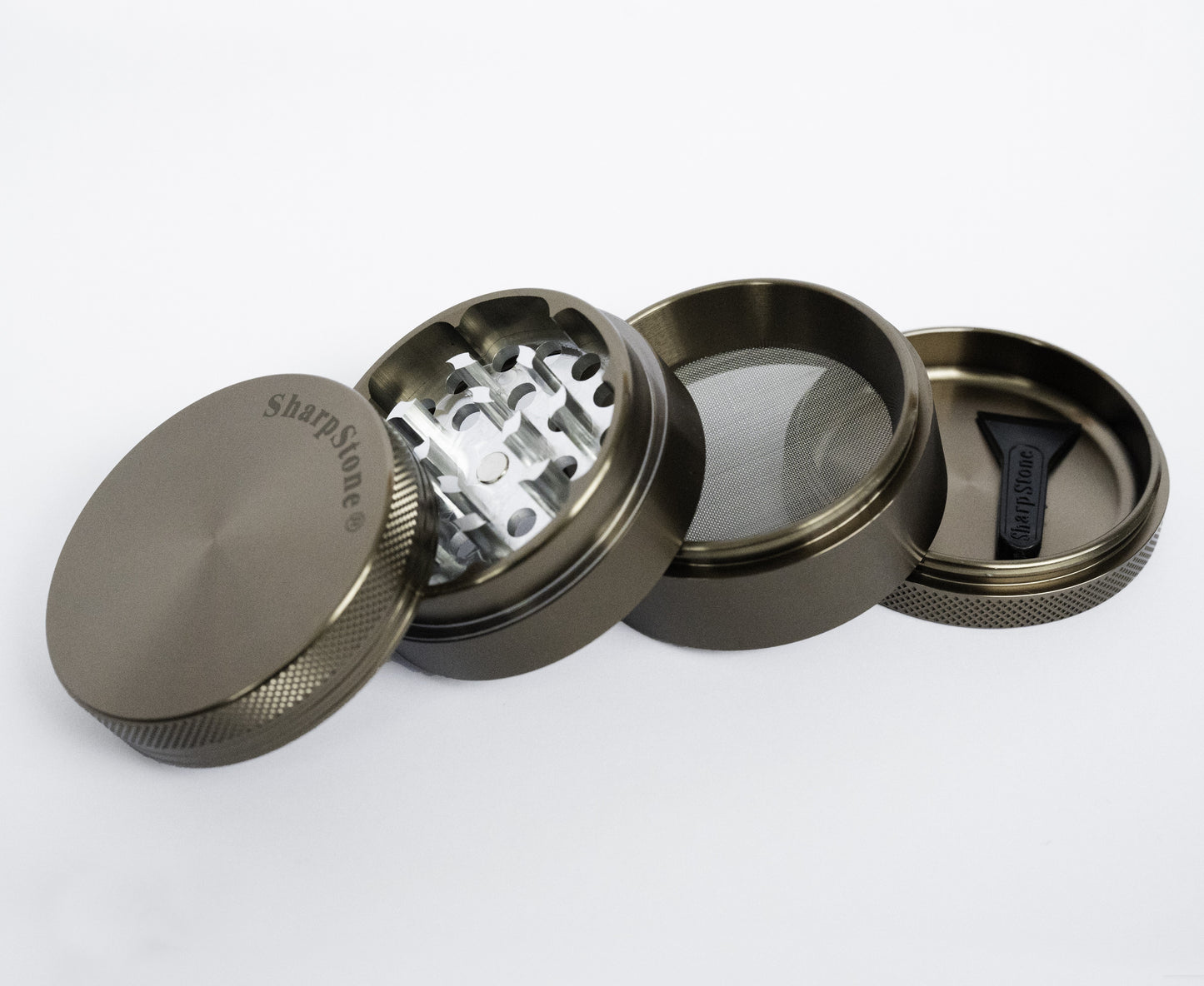 SharpStone 4 Piece Dry Herb Grinder Bronze